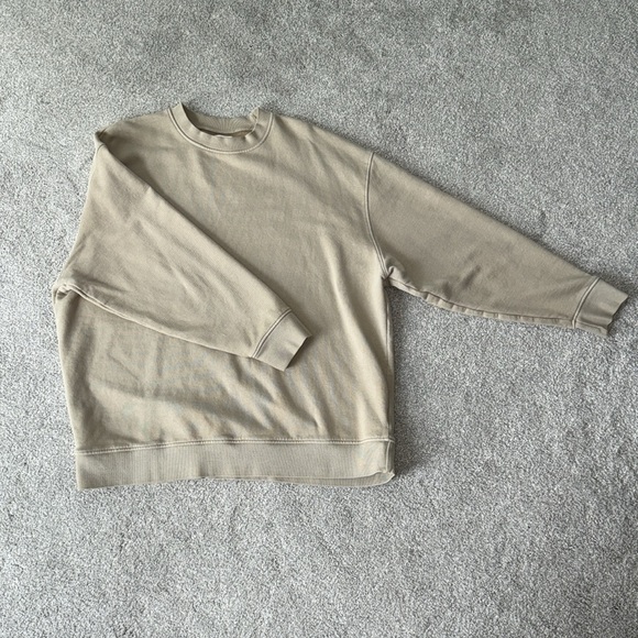 MATE the Label- Organic Fleece Oversized Sweatshirt - FLAX- M/L - Picture 5 of 6